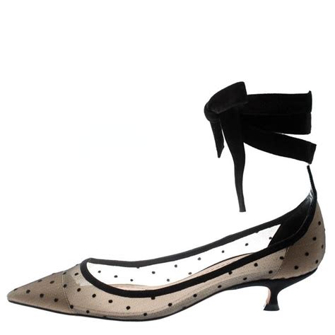 dior logo polka dot mesh heel|Dior heels and pumps.